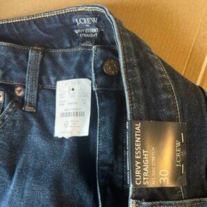 J Crew Curvy essential straight jean in all-day stretch Sz 30 - NWT